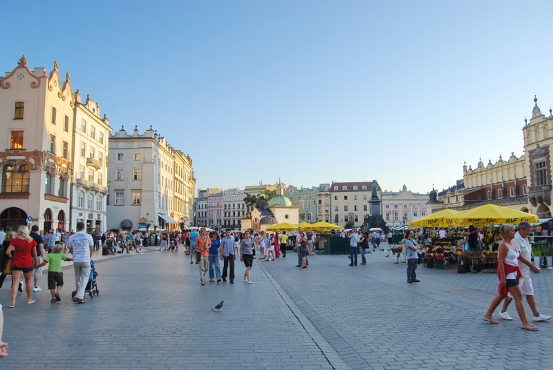 14 - The historic Main Market Square in Kraków, Poland, one of the largest medieval town squares in Europe